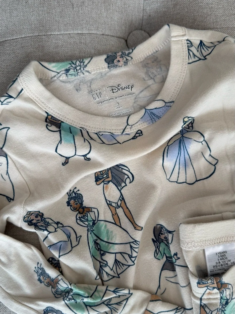 GAP x DISNEY Princess Pajama Set — 3T